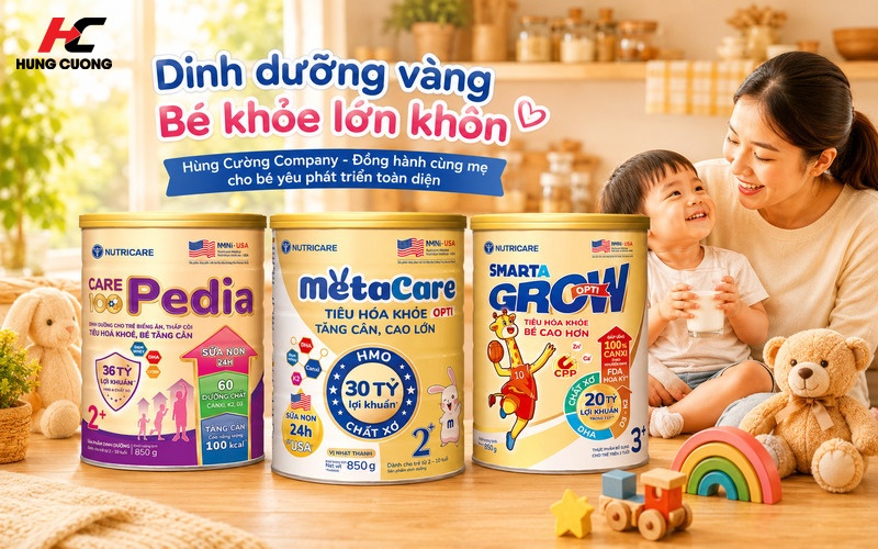 (Care 100 Pedia 2+) - (Metacare Opti 2+) - (Nutricare Smarta Grow Opti 3+)