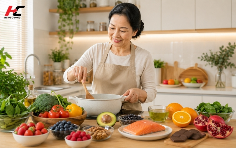 Bổ sung thực phẩm chứa chất chống oxy hóa