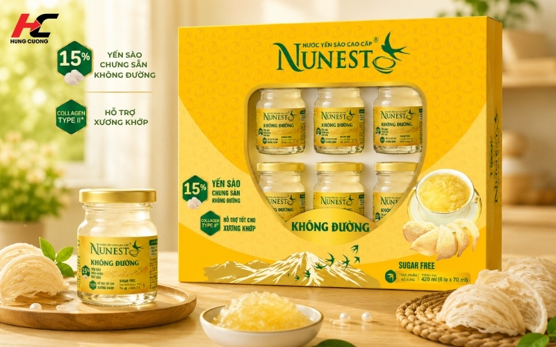 Dinh dưỡng phù hợp cho người tiểu đường - Yến sào Nunest Không Đường