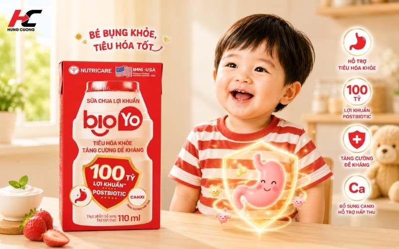 dinh dưỡng hỗ trợ tiêu hóa Bioyo bé tiêu hóa khỏe