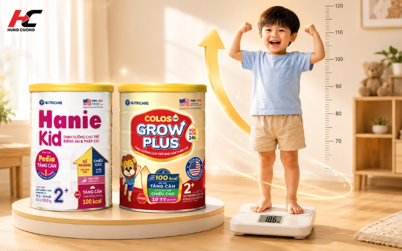 Dinh dưỡng tăng cân giúp bé cải thiện cân nặng