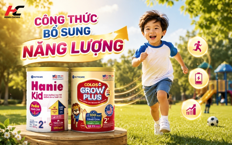 Chọn sữa dinh dưỡng tăng cân cho bé có công thức giàu năng lượng