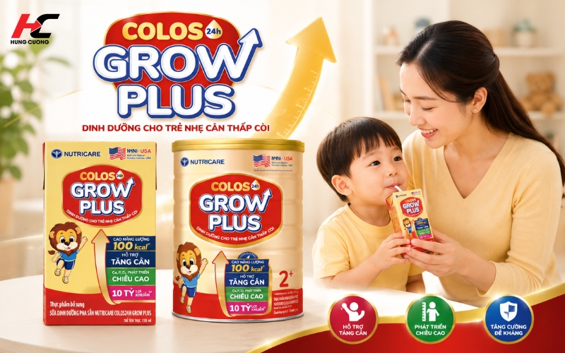 Dinh dưỡng tăng cân cho bé Colos 24h Grow Plus