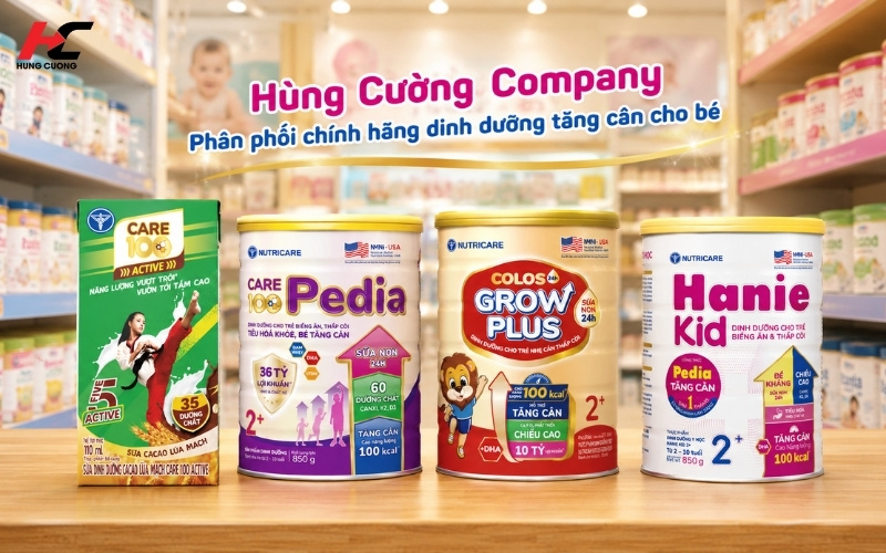 Hùng Cường Company phân phối chính hãng dinh dưỡng tăng cân cho bé