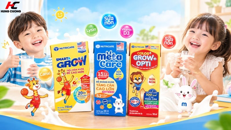 Các dòng sữa bột pha sẵn tiêu biểu có mặt tại Hùng Cường Company