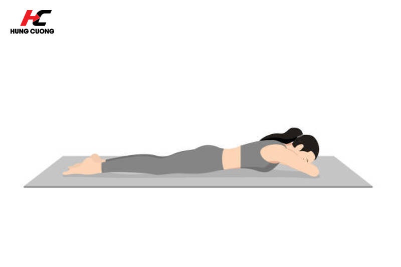 Tư thế Cá Sấu Biến Thể (Makarasana)