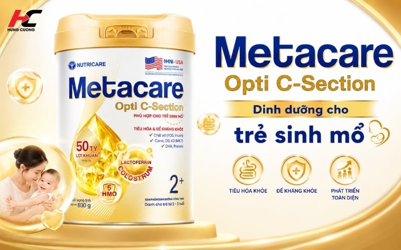 Sữa cho trẻ sinh mổ Metacare Opti C-Section