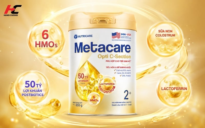 Metacare Opti C-Section chứa dinh dưỡng vàng cho trẻ sinh mổ