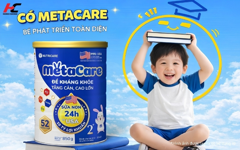 Sữa Metacare xanh giúp bé phát triển toàn diện