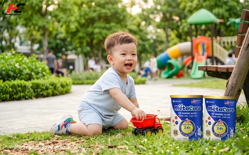 Sữa Metacare xanh 1+ cho bé thỏa sức vui chơi