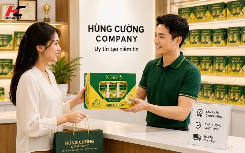 Mua yến sào Nunest Ngọc Lục Bảo chính hãng tại đại lý của Hùng Cường Company