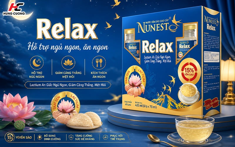 Nước yến sào Nunest Relax giảm mệt mỏi