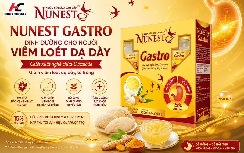 Nước yến sào Nunest Gastro cho người bệnh về dạ dày