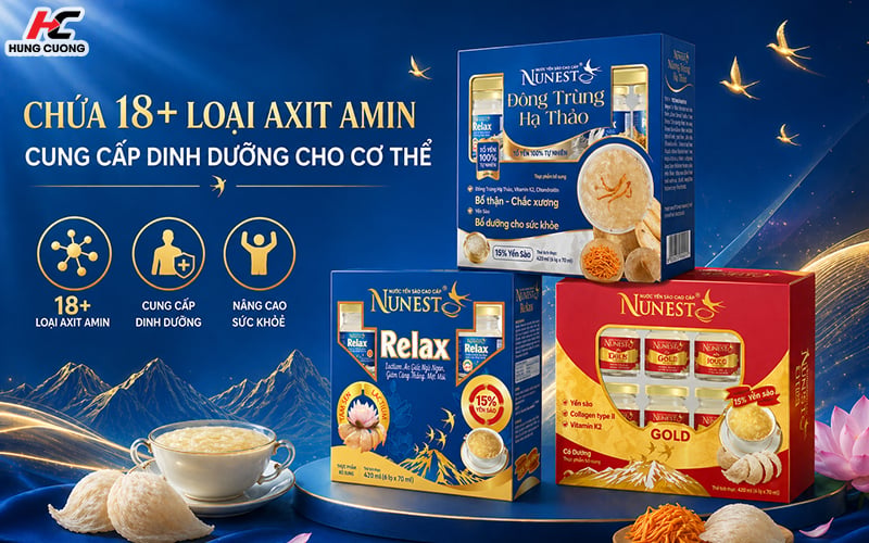 Nước yến sào chứa 18 loại axit amin thiết yếu