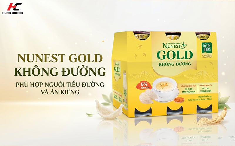 Nước yến sào Nunest Không đường kiểm soát đường huyết