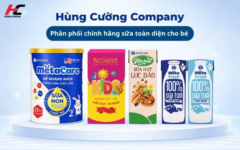 Hùng Cường Company phân phối nhiều dòng sản phẩm hỗ trợ toàn diện cho bé