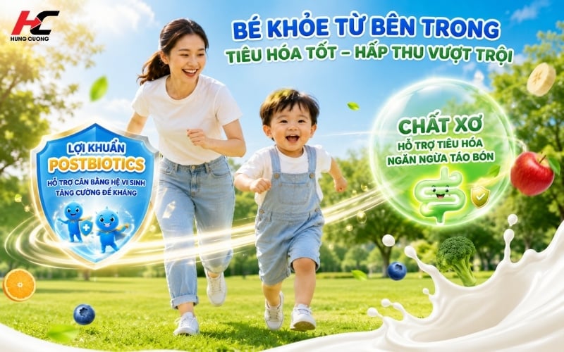 Sản phẩm hỗ trợ toàn diện cho bé hệ tiêu hóa tốt