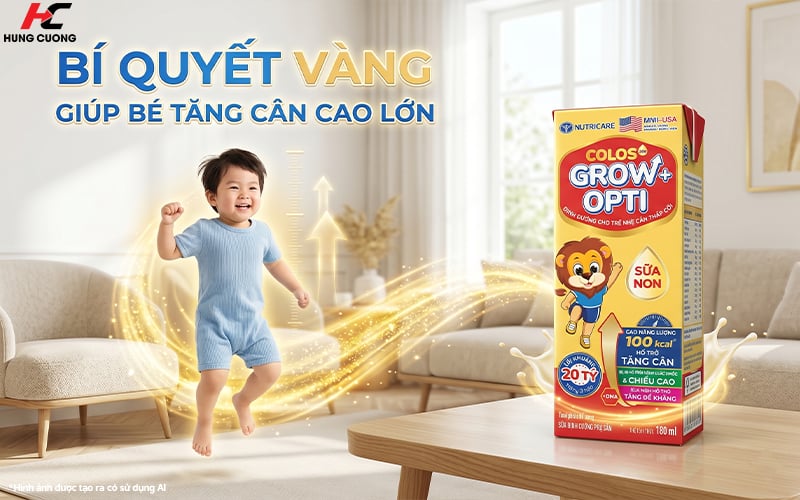 Sữa bột pha sẵn Colos24h Grow Plus cho con tăng trưởng chiều cao và cân nặng