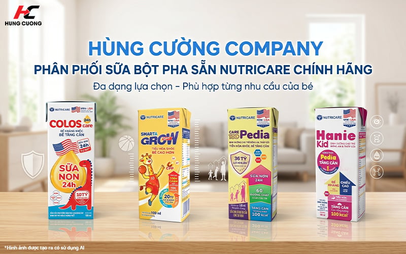 Hùng Cường Company phân phối chính hãng sữa bột pha sẵn
