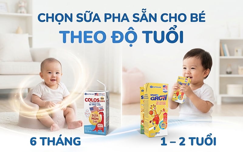 Chọn sữa bột pha sẵn cho bé theo độ tuổi khác nhau