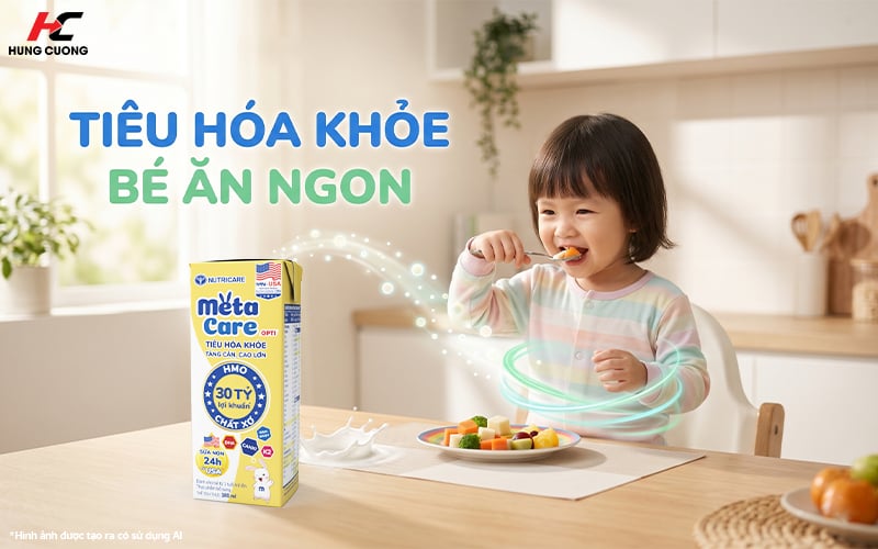 Sữa bột pha sẵn Metacare Opti cho bé tiêu hóa khỏe