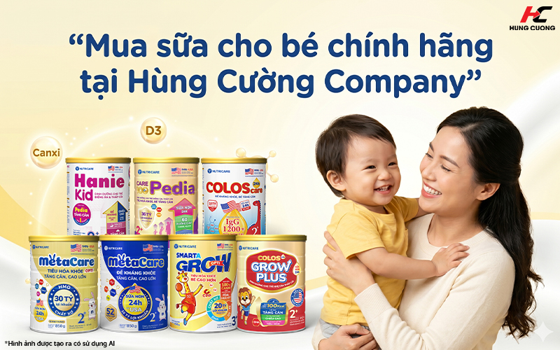 Mua sữa bột trẻ em chính hãng tại Hùng Cường Company