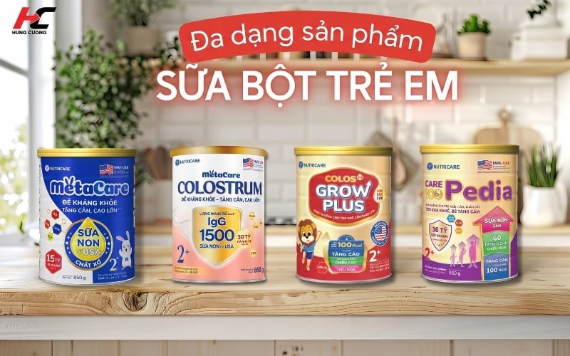 Sữa bột trẻ em hỗ trợ cung cấp dưỡng chất cho bé