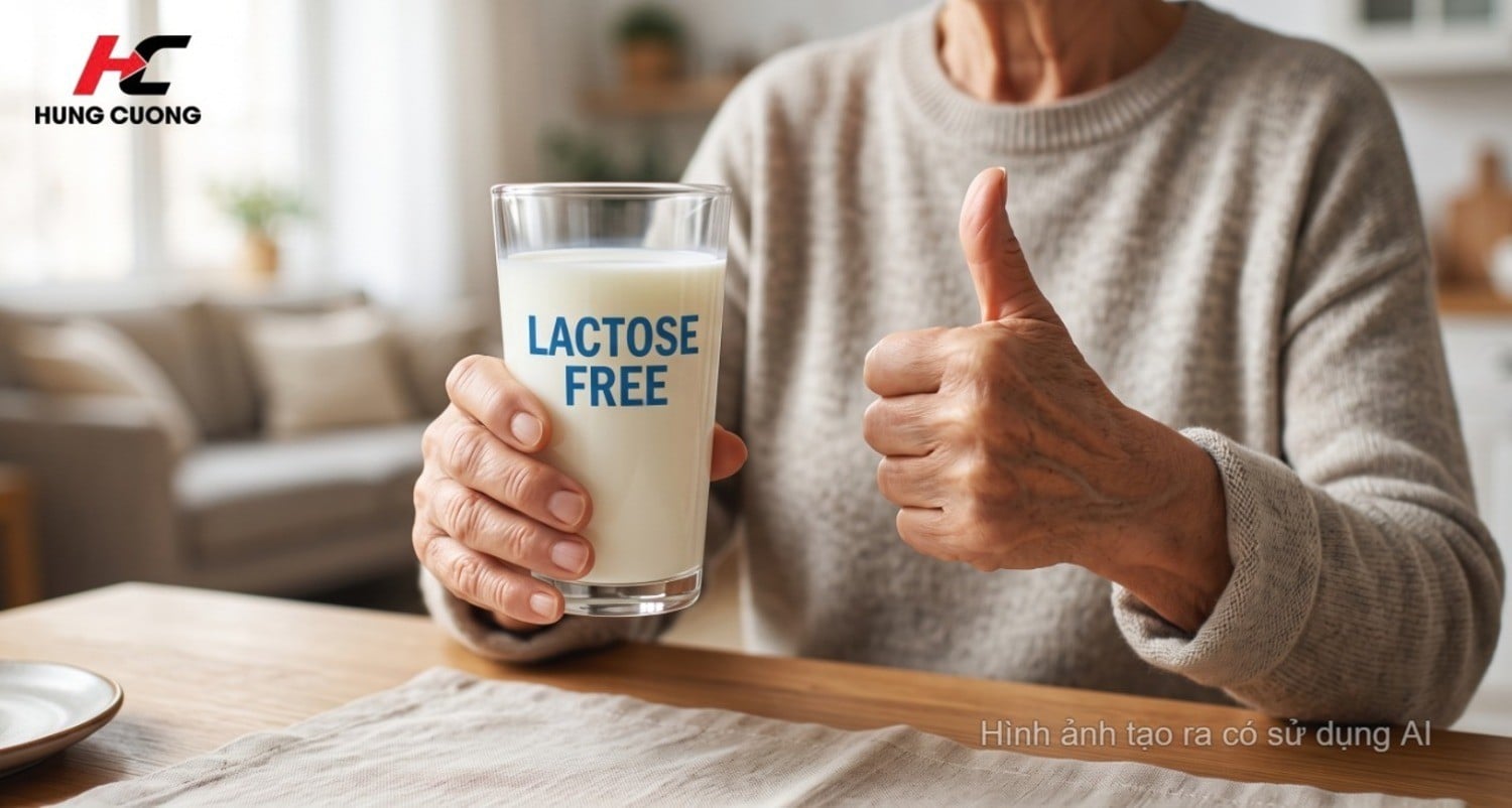 Dùng sữa không chứa lactose