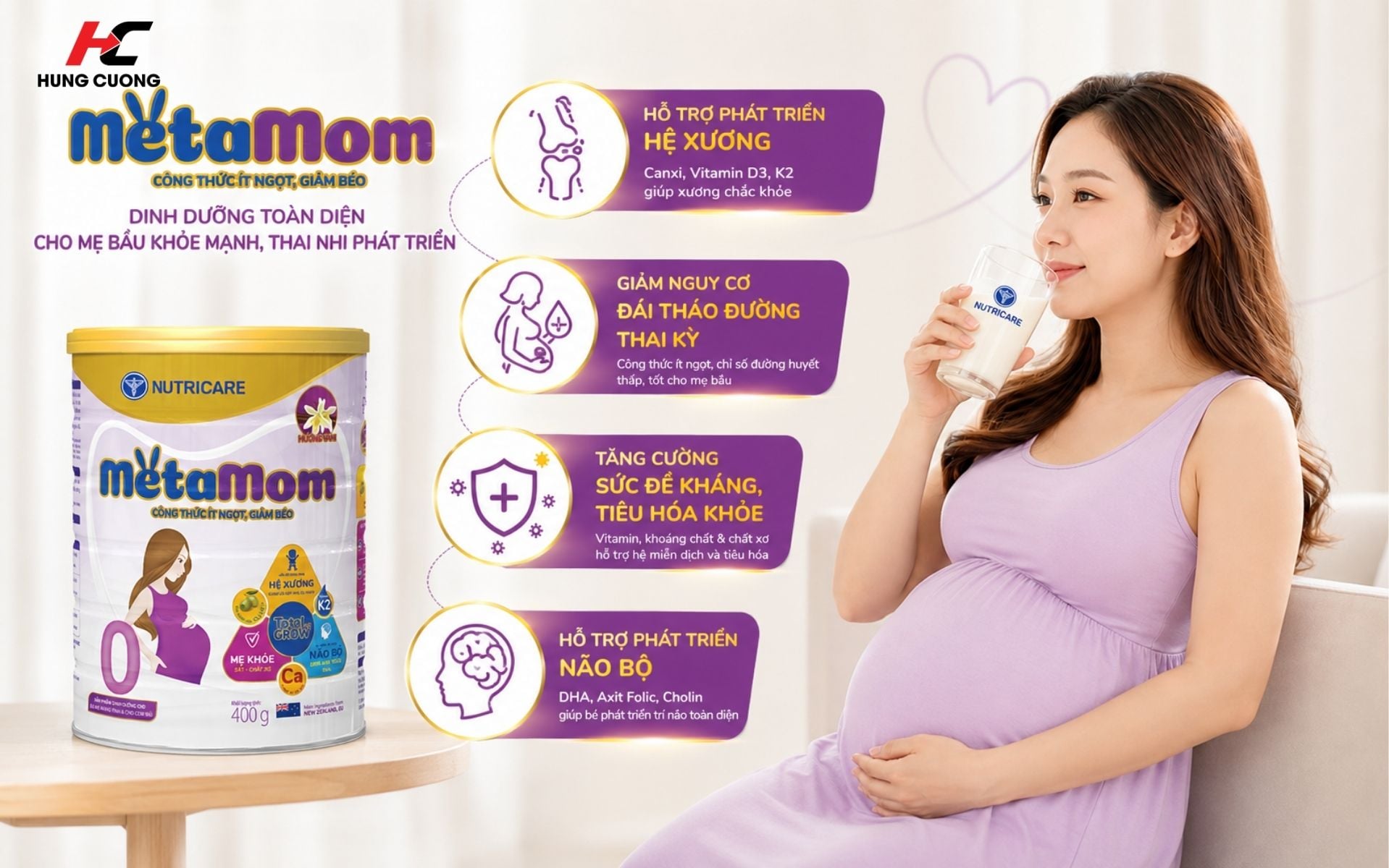 Sữa mẹ bầu Metamom