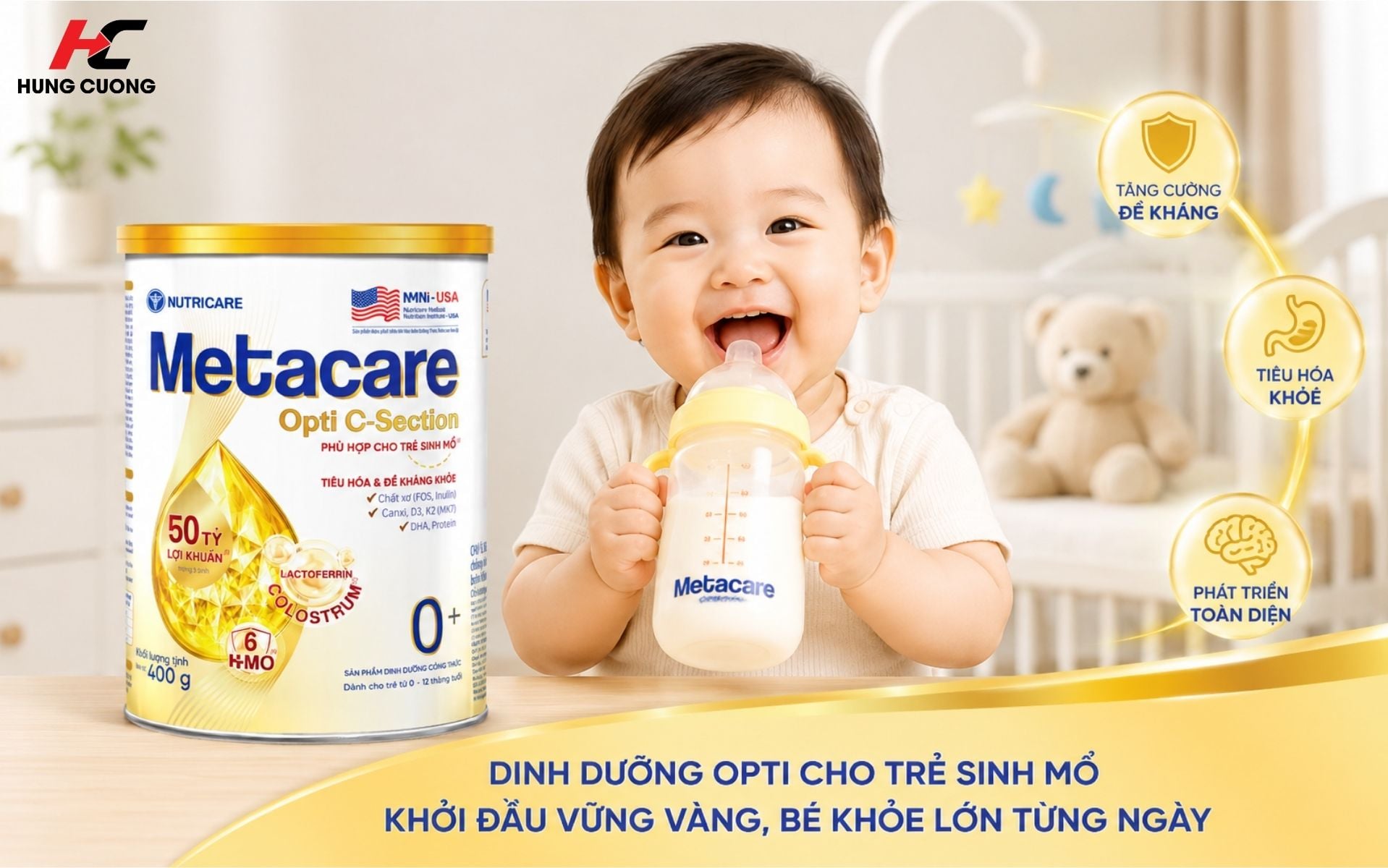 Sữa bột Metacare Opti C-section cho bé từ 0 - 12 tháng