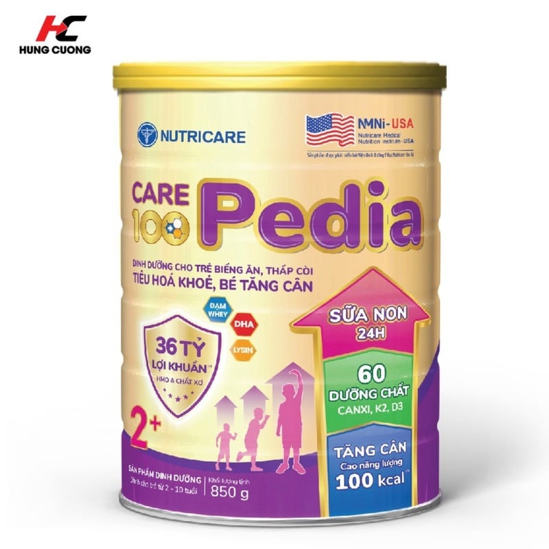 Sữa bột Nutricare Care 100 Pedia 2+