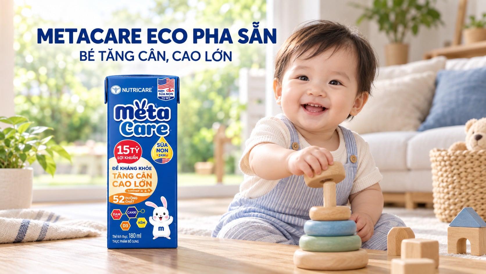 Sữa bôt pha sẵn Metacare Eco