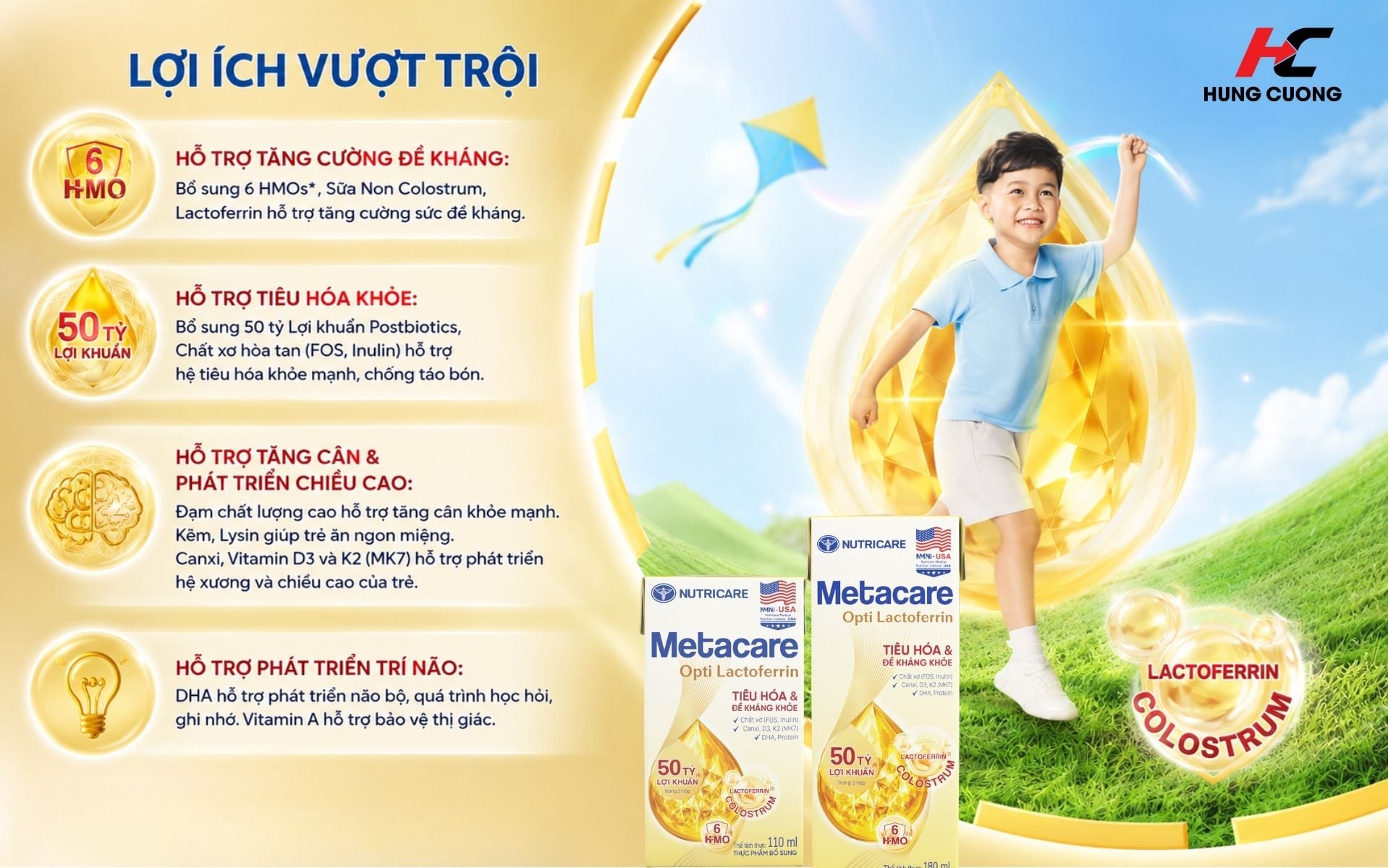 Sữa bột pha sẵn Metacare Opti Lactoferrin