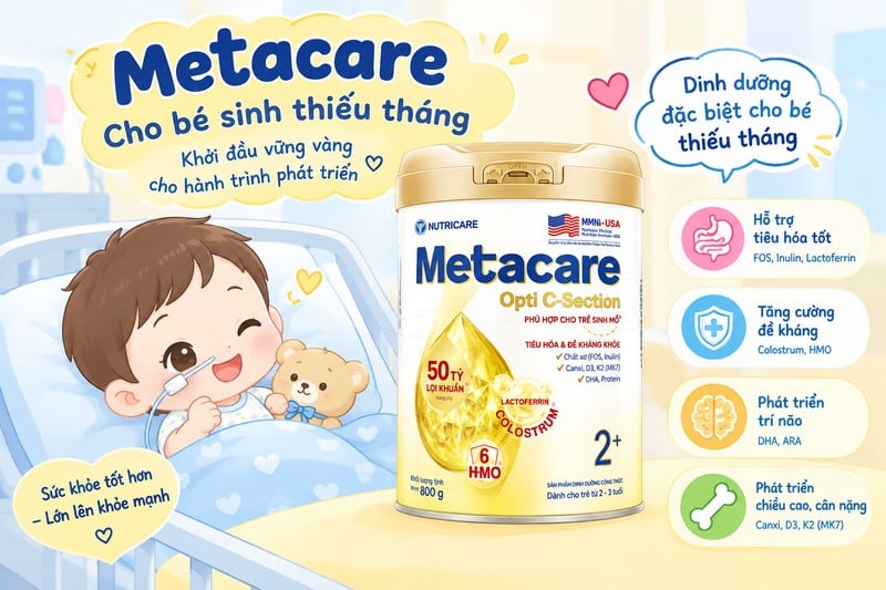 sữa cho bé thiếu tháng
