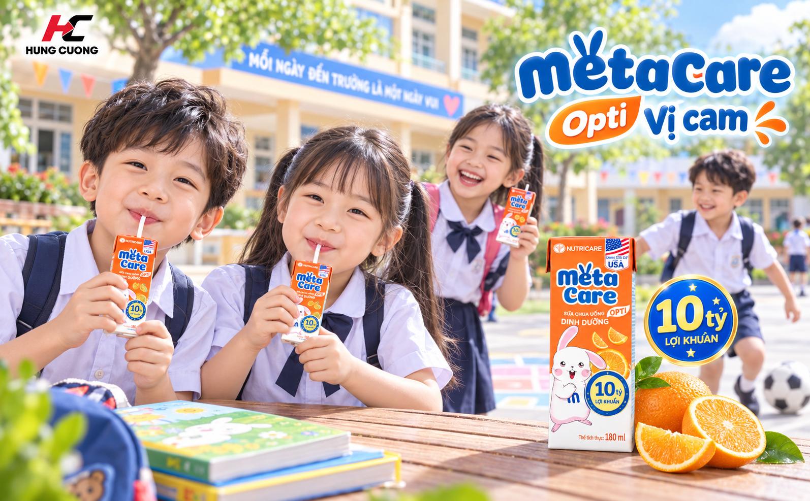 Sữa chua uống Metacare Opti vị cam