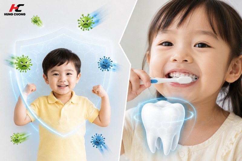 Hỗ trợ hệ thống miễn dịch bẩm sinh và bảo vệ răng