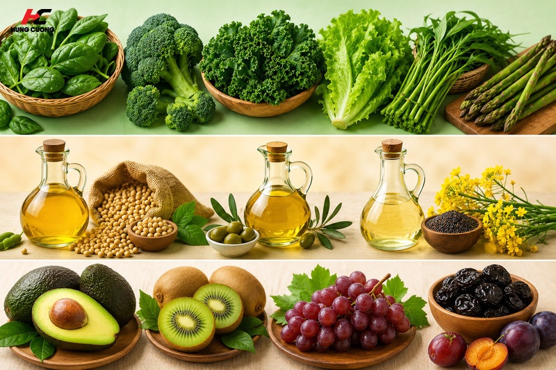 Danh sách các nguồn thực phẩm giàu Vitamin K1 tự nhiên