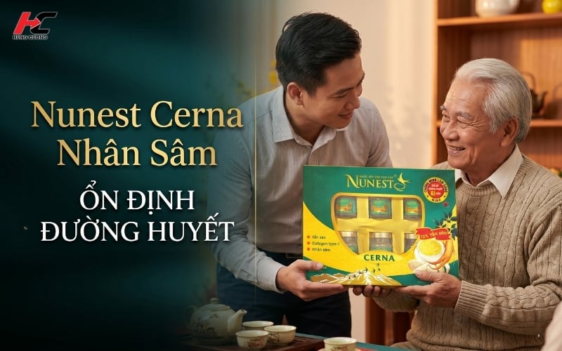 Yến sào Nunest Cerna Nhân Sâm giúp ổn định đường huyết