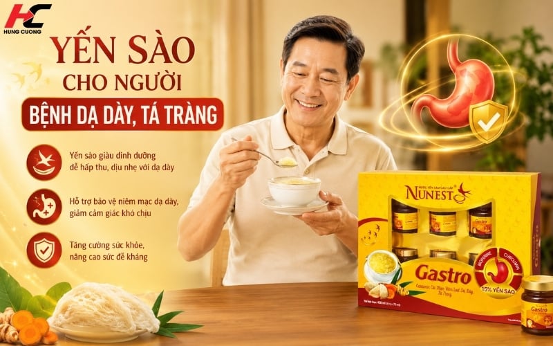 Yến sào Nunest Gastro phù hợp với người viêm loét dạ dày