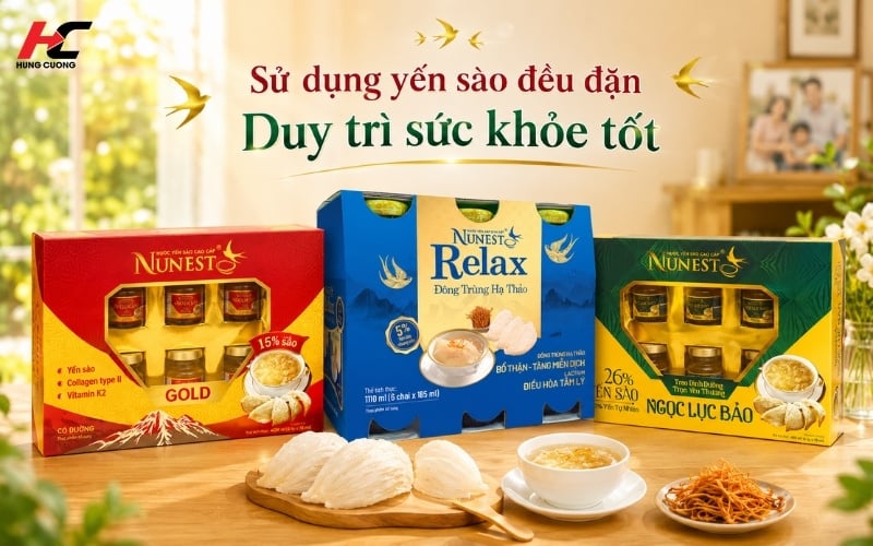 Duy trì sức khỏe cùng yến sào Nunest