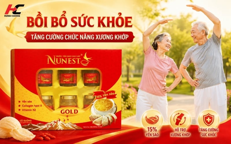 Nước yến sào Nunest Gold tăng cường xương khớp