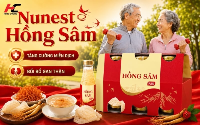 Yến sào Nunest Hồng Sâm bồi bổ gan thận
