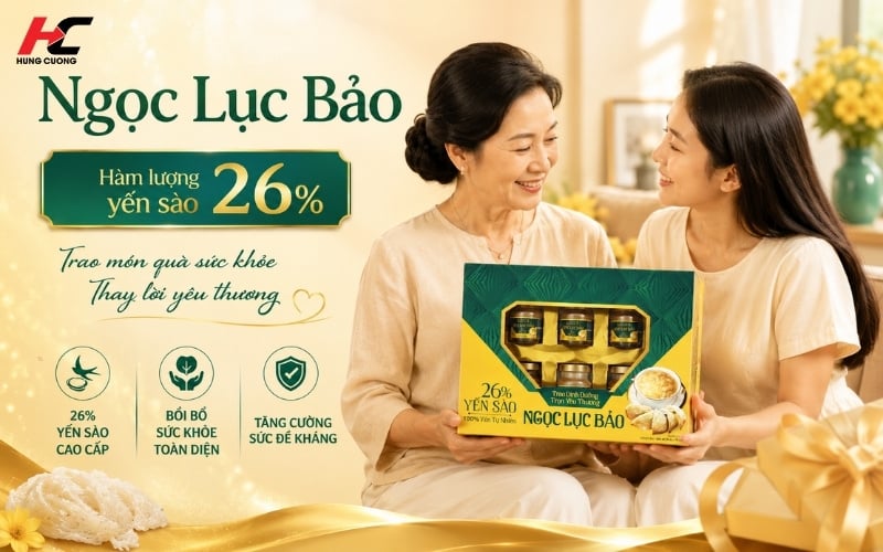 Yến sào Nunest Ngọc Lục Bảo chứa hàm lượng yến sào 26%