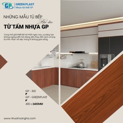 MẪU TỦ BẾP ĐỘC ĐÁO TỪ TẤM NHỰA NỘI THẤT GP