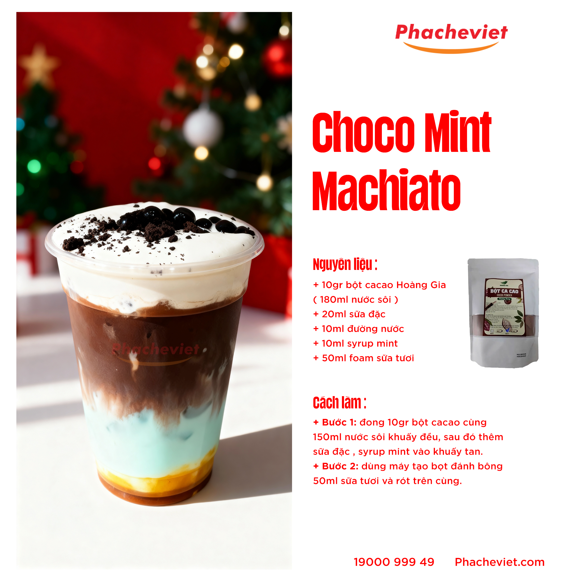 Công thức pha chế Choco Mint Machiato
