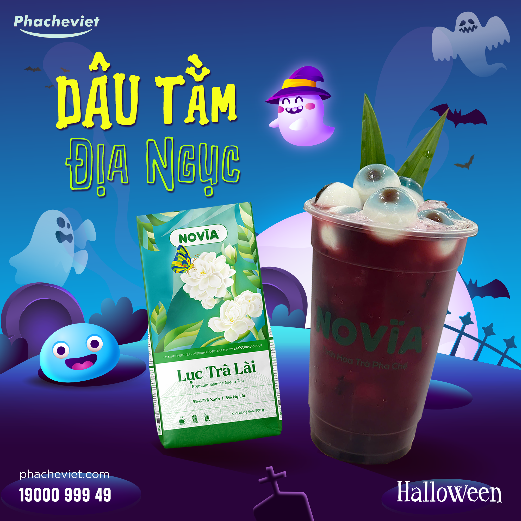 Công thức pha chế Trà Dâu Tằm Địa Ngục - Halloween