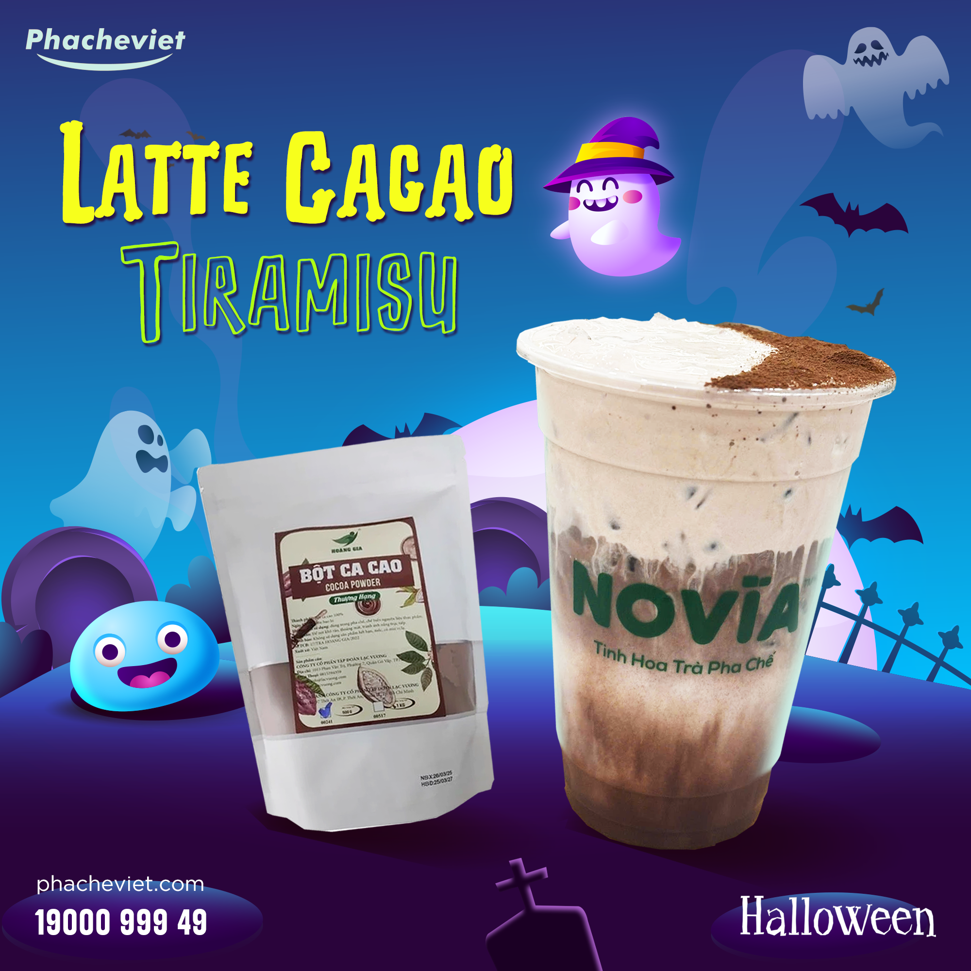 Công thức pha chế Latte Cacao Tiramisu