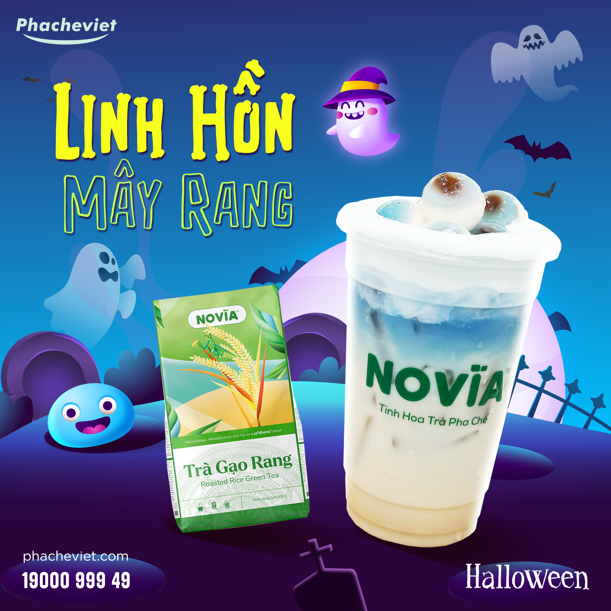 Công thức pha chế Trà Linh Hồn Mây Rang - Halloween