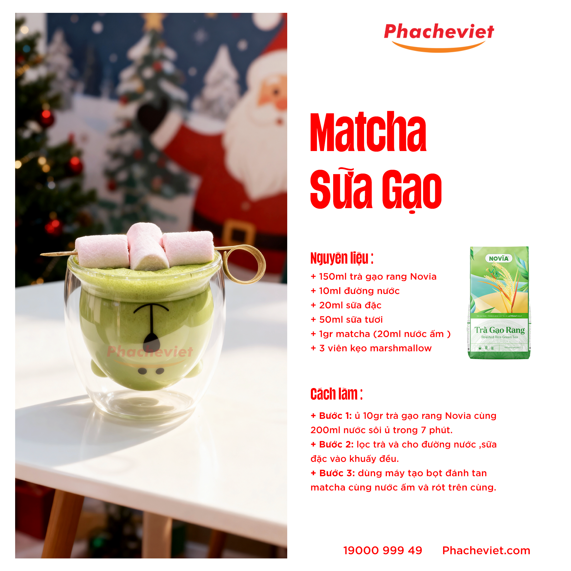 Công thức pha chế Matcha Sữa Gạo
