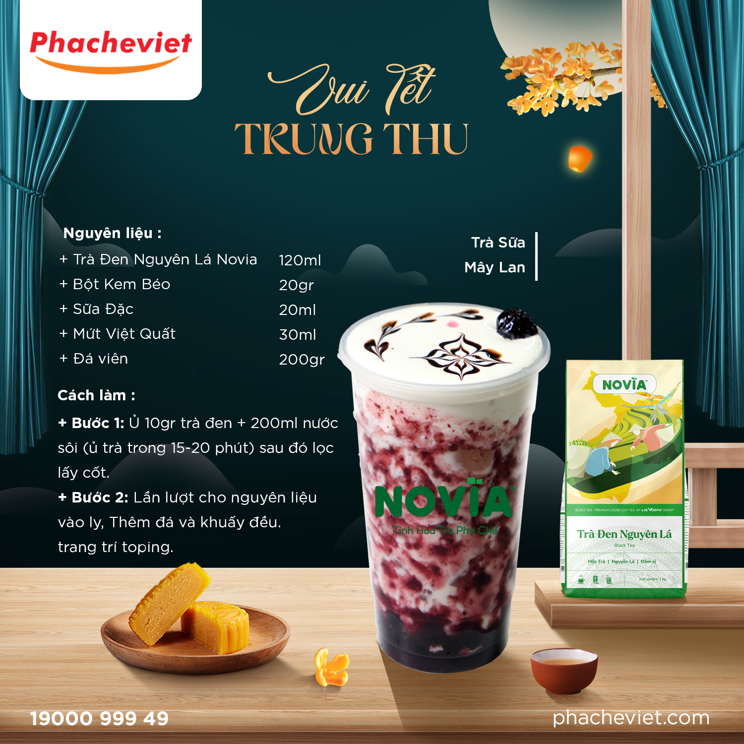 Công thức pha chế Trà Sữa Mây Lan